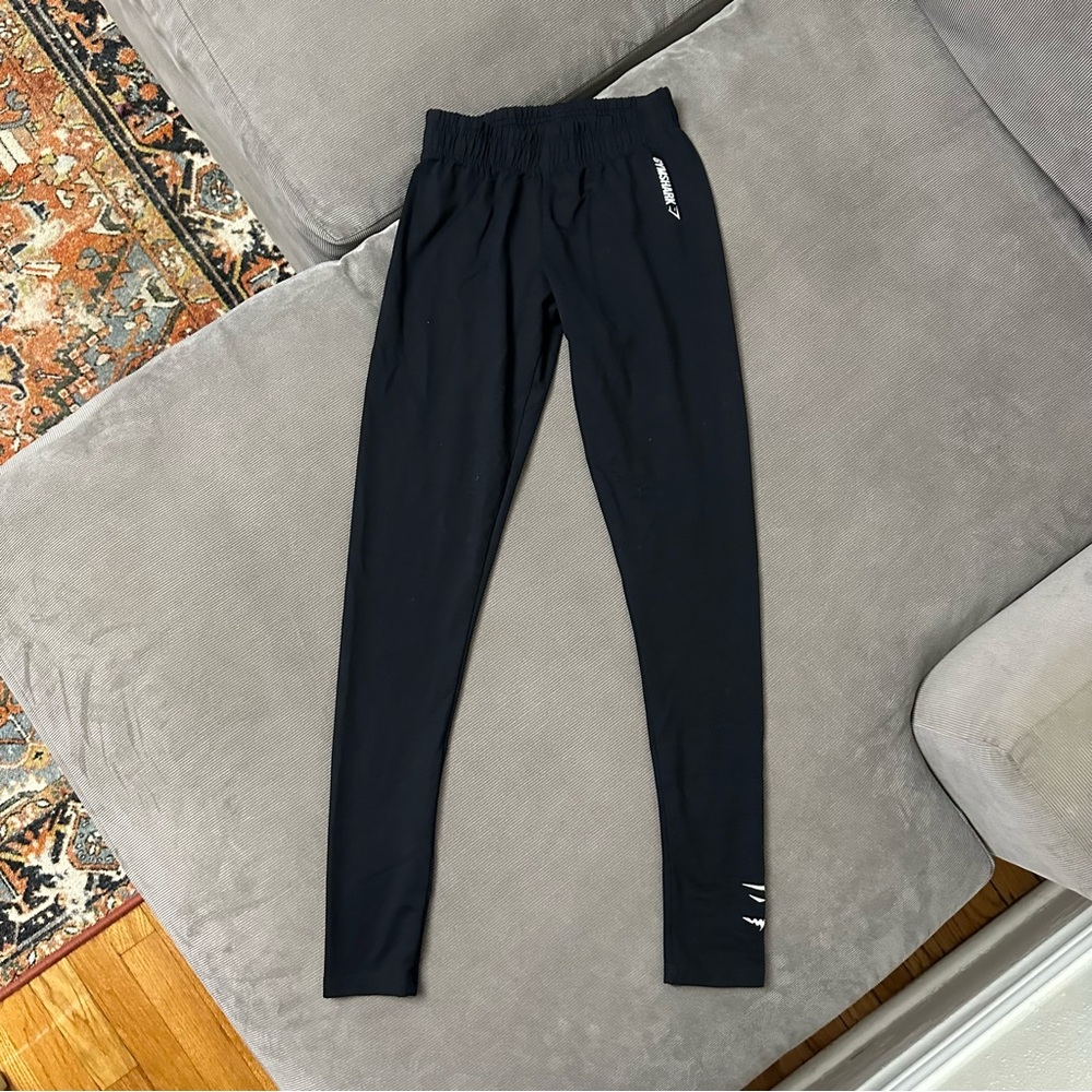 Gymshark womens leggings size XS black skinny stretch solid